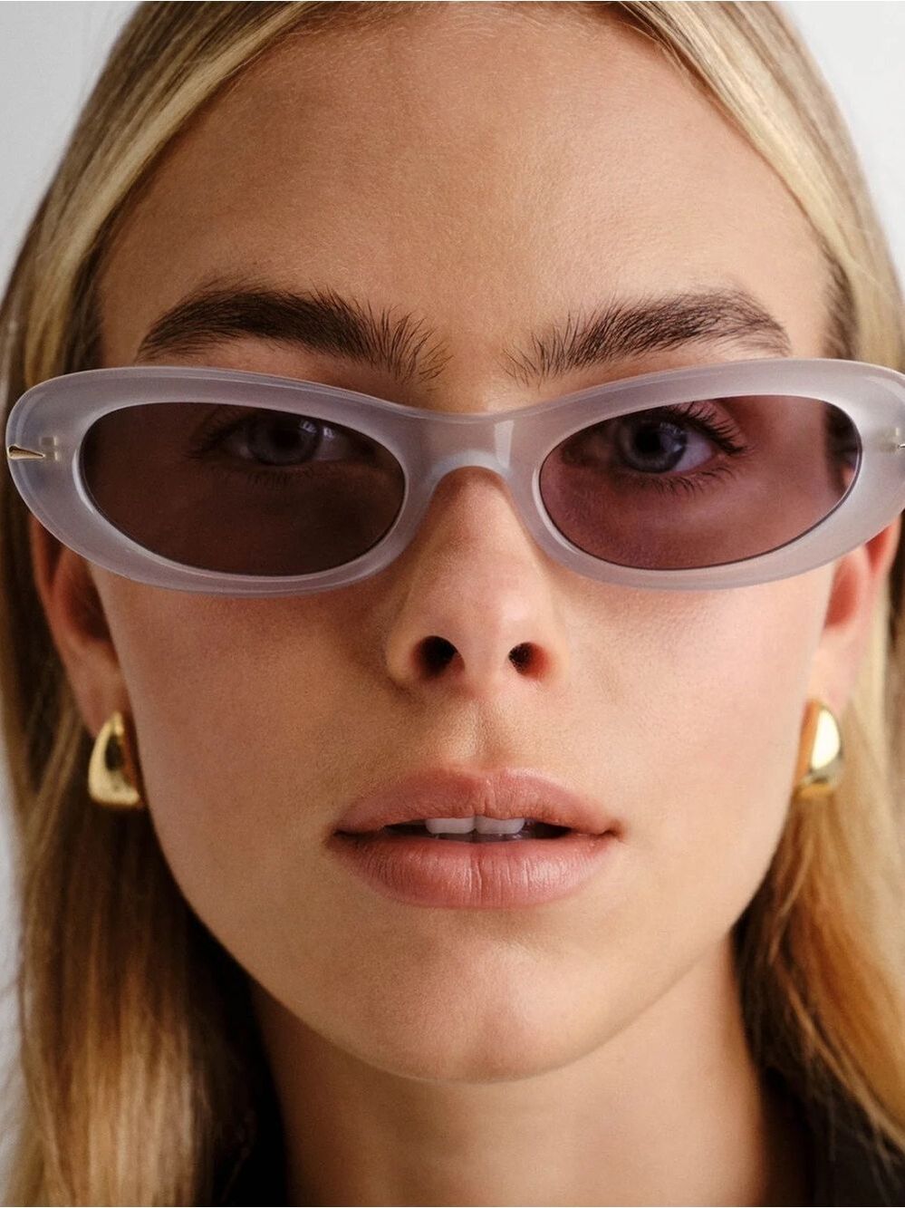 Le Specs Numero Uno Oval Sunglasses In Mist New - Picture 2 of 5